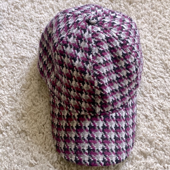 J Crew Houndstooth Wool Blend Baseball Cap